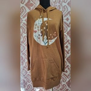 Women's Size Small Long Hooded Sweatshirt